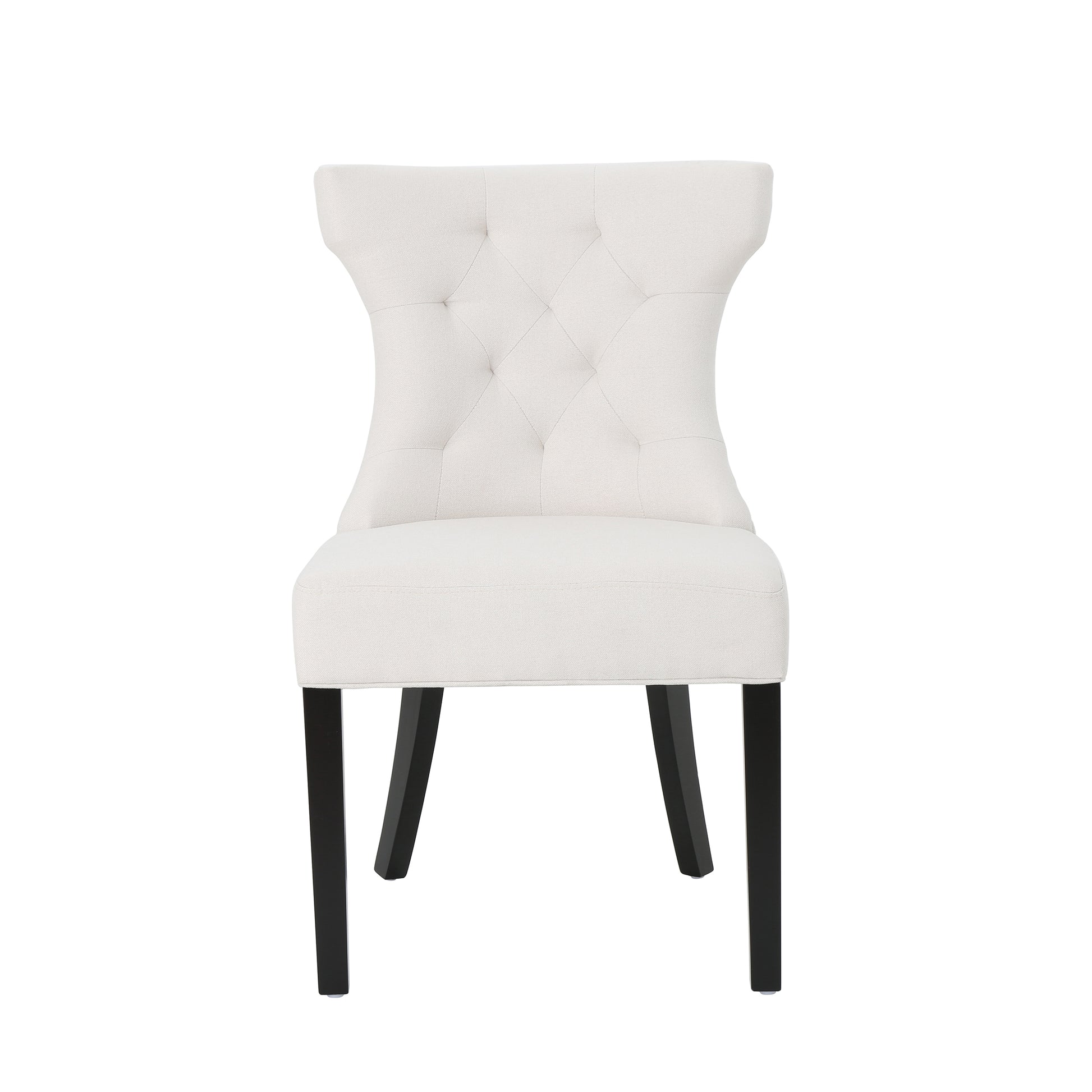 Dining Chair White Blue Fabric