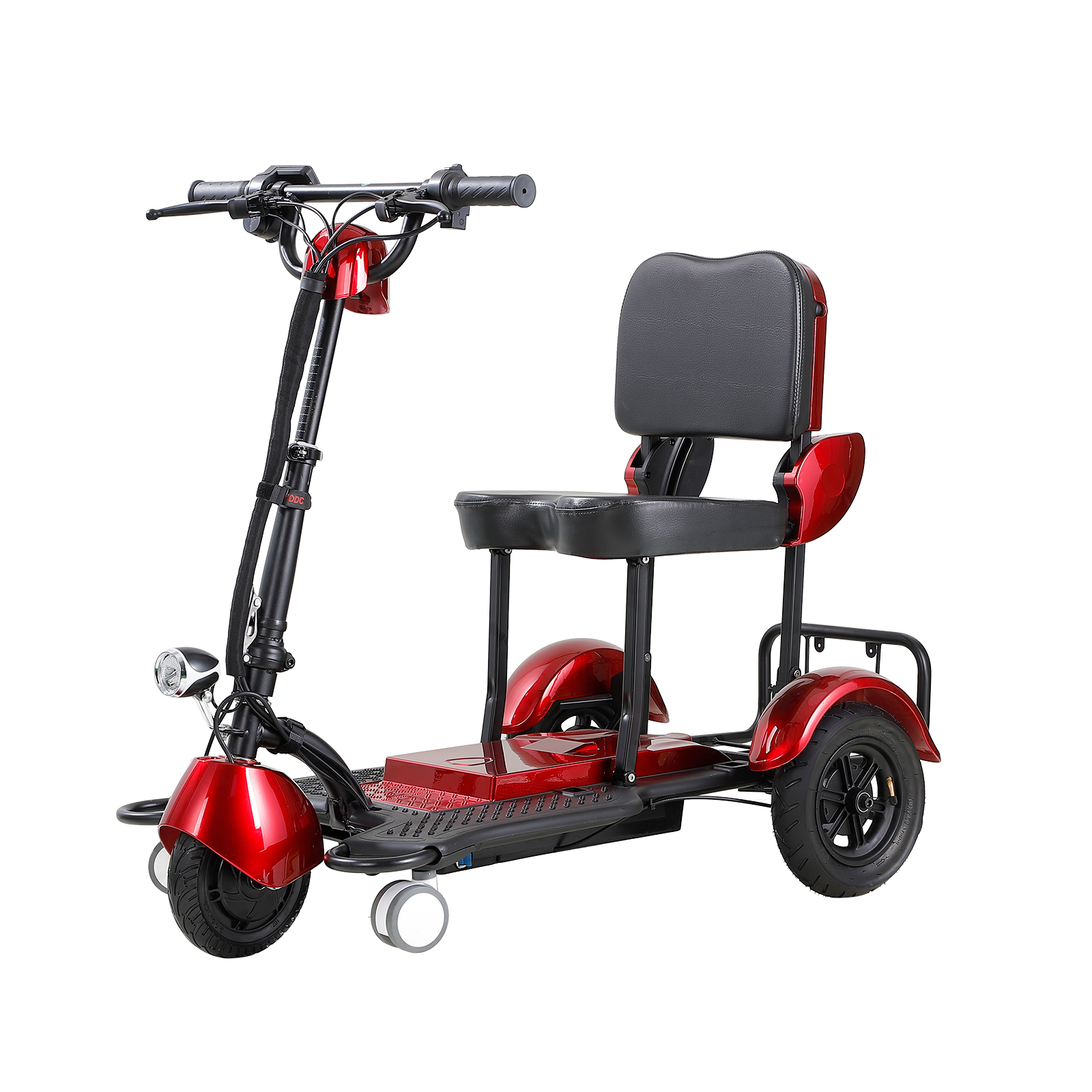 Foldable Electric Mobility Scooter Red Abs Pc