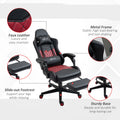 Vinsetto Racing Gaming Chair Diamond Pu Leather Office Gamer Chair High Back Swivel Recliner With Footrest, Lumbar Support, Adjustable Height, Black Black Pu