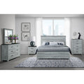 Kicks Grey Wash Full Bed Gray Wash Solid Wood Mdf