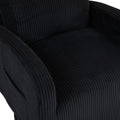 Jiada Upholstered Swivel Glider.Flannel Fabric.Rocking Chair For Nursery In Black.Modern Style One Left Bag Black Foam Corduroy