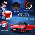 Aosom Kids Ride On Car, 12V Licensed Audi Rs E Tron Gt 3.1 Mph Electric Car For Kids, Ride On Toy For Boys And Girls With Remote Control, 4 Wheels With Suspension, Horn, Music, Lights, Red Red Plastic