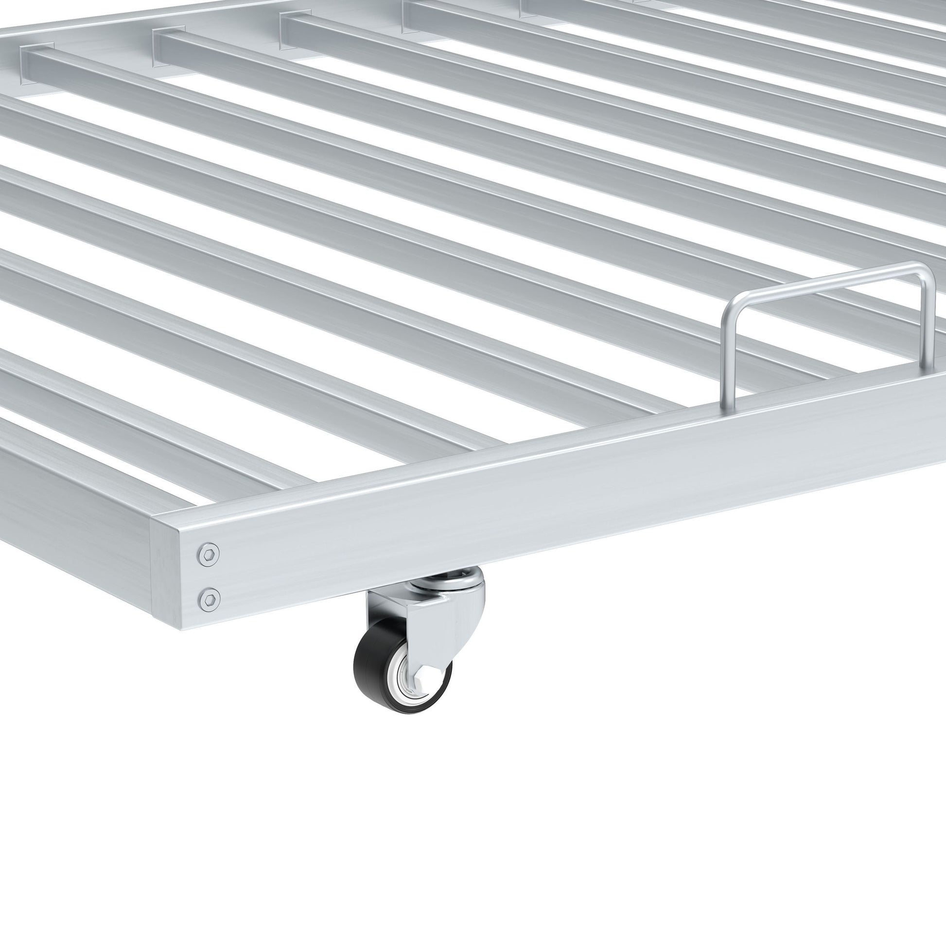 Heavy Duty Sturdy Meta Twin Over Twin With Trundle Bunk Bed L Noise Reduced Safety Guardrail No Box Spring Needed,Gray Silver Twin Gray Silver Metal