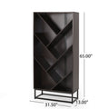 Bar Cabinet Dark Grey Wood