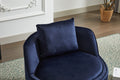 Swivel Chair, 360 Swivel Accent Chair, Barrel Chair For Living Room Bedroom Blue Velvet