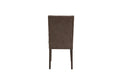 Modern Mocha Finish Fabric 2Pc Side Chairs Tufted Upholstered Back Rustic Espresso Wooden Legs Dining Room Mocha Espresso Dining Room Contemporary,Mid Century Modern,Modern Dining Chairs Tufted Back Set Of 2 Solid Wood