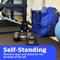 Heavy Duty Storage Tote Bag 22 Gallon Rugged Woven Polypropylene Moving Bag Blue Polypropylene