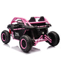 24V Two Seater Kids Ride On Utv W Parents Control,20In Seat Width,400W Super High Power,Four Wheel Suspension,Bluetooth,Mp3,Usb,Led Light,Horn,Rear Storage Space,Speeds 3.73 4.97Mph For Kids Aged 3 . Pink 100 149 Lbs Polypropylene