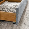 Daybed With Trundle Upholstered Tufted Sofa Bed, With Two Drawers, Queen Size, Boucle Fabric, Grey 88