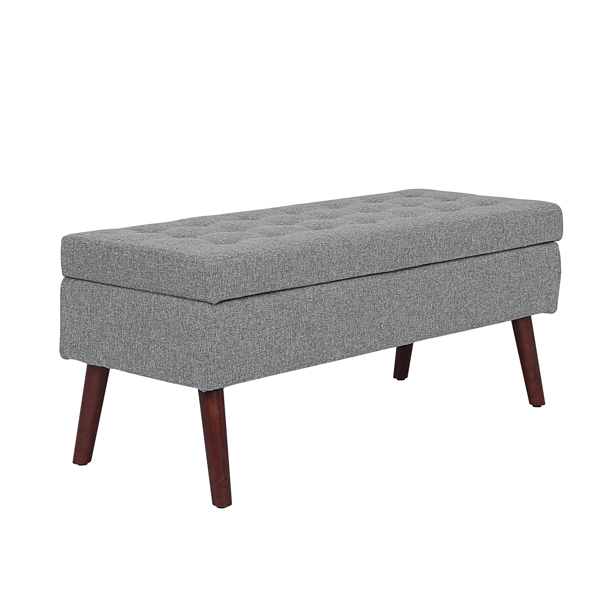 Storage Bench With Storage Bench For Bedroom End Of Bed Bench Foot Of Bed Bench Entryway Bench Storage Ottoman Bench 43.7" W X 18.1" D Grey Linen Bench Grey Flip Top Linen