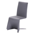 Fullyupholstered Metal Frame Dining Chair, Set Of 2, Gray Gray Fabric Metal