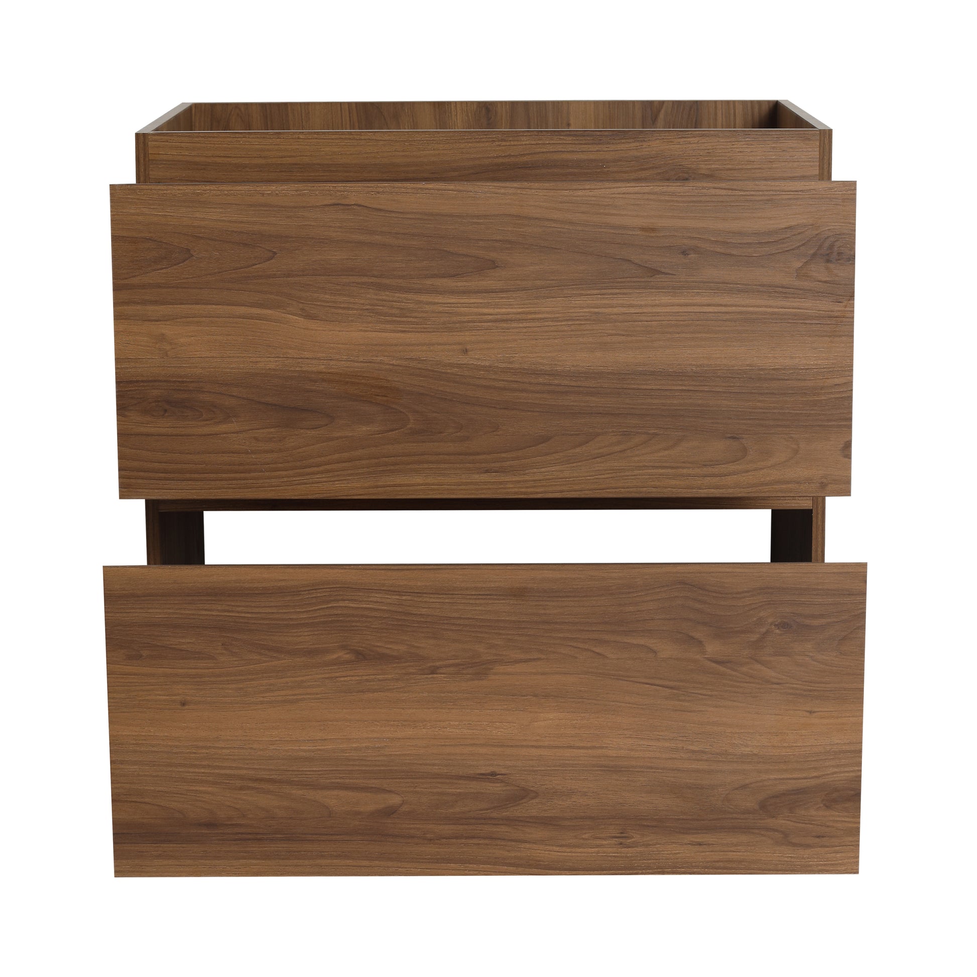 30" Bathroom Vanities With Single Sink Combo, Modern Undermount Bathroom Sink Cabinet With Double Drawer, Freestanding Bathroom Sink Cabinet,Engineering Wood,Brown Brown American Design Engineered Wood