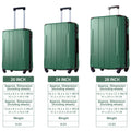 Hardside Luggage Sets 2 Piece Suitcase Set Expandable With Tsa Lock Spinner Wheels For Men Women Green Abs