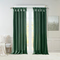 Twist Tab Lined Window Curtain Panel Green 50X95