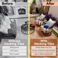 30 Pcs Interlocking Deck Tiles Striped Pattern, 12