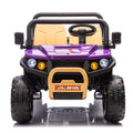 24V Xxxl Kids Ride On Utv W Parents Remote Control,Two Seater,Automatic Tipping Bucket,Rear Wheel Suspension,Slow Start,Portable Handle,Safety Belt,Led Light,Usb,Mp3,Bluetooth,Horn For Kids Aged 3 8. Purple 50 99 Lbs Polypropylene