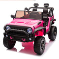 24V Two Seater Kids Ride On Truck Car W Parents Control,200W*2,Seat Width 20.28In,Four Wheel Suspension,Led Lights,Music,Mp3,Bluetooth,Two Independent Seat Belts,Suitable For Off Road For Kids Aged