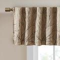 Faux Silk Embroidered Window Valance Tan 50X18