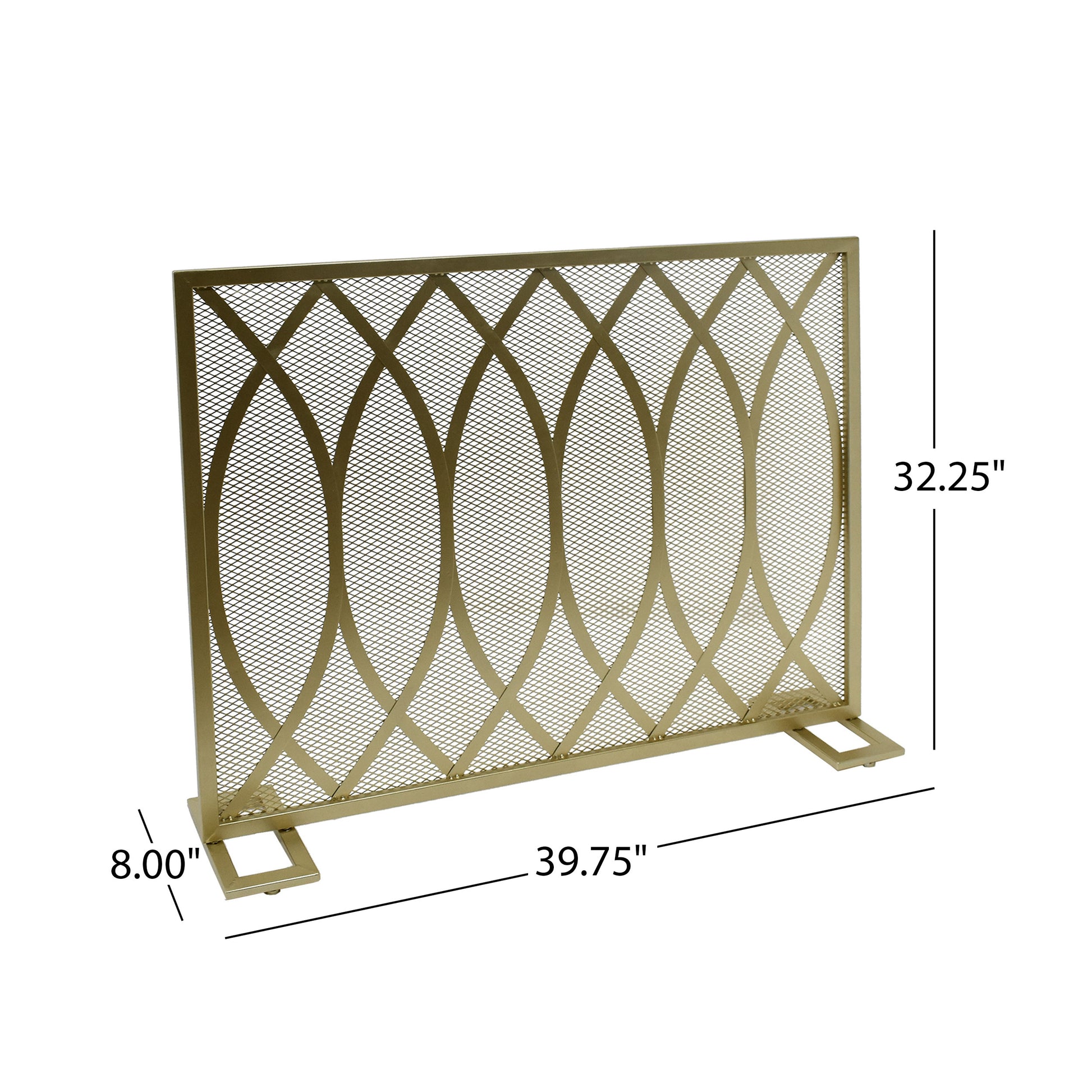 Fire Screen Gold Iron