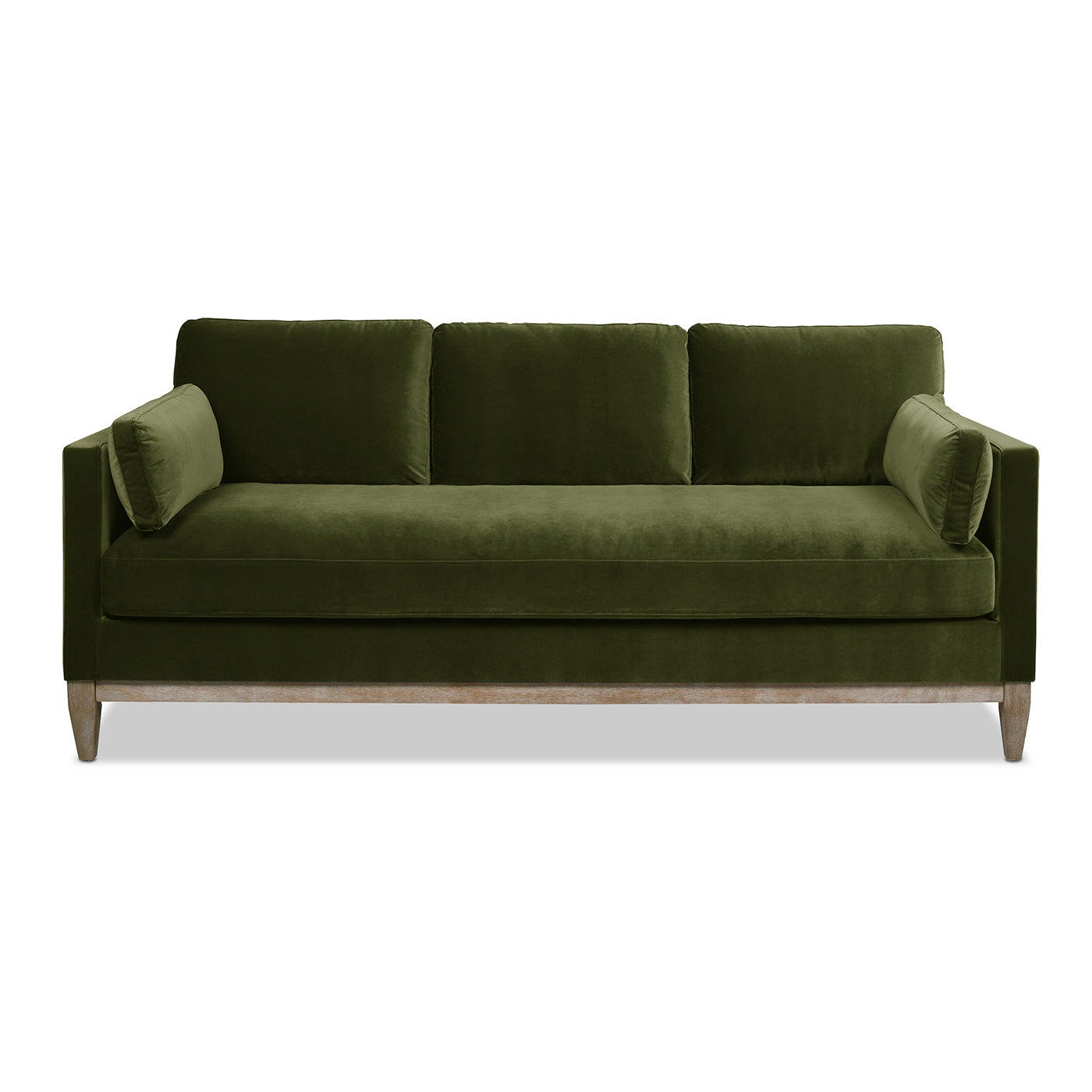 Knox 84" Modern Farmhouse Sofa, Olive Green Performance Velvet Green Wood Foam Velvet 3 Seat