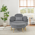 43 Inches Single Grey Comfortable Chair, Single Chair Soft And Comfortable, Suitable For Meeting Room, Living Room, Bedroom Gray Corduroy 1 Seat