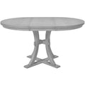 5 Piece Rustic Round Pedestal Extendable Dining Table Set With 15.7