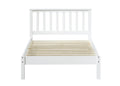 White Twin Bed Box Spring Not Required Twin White Wood White Wood