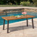 Della Dining Table Teak Wood Metal