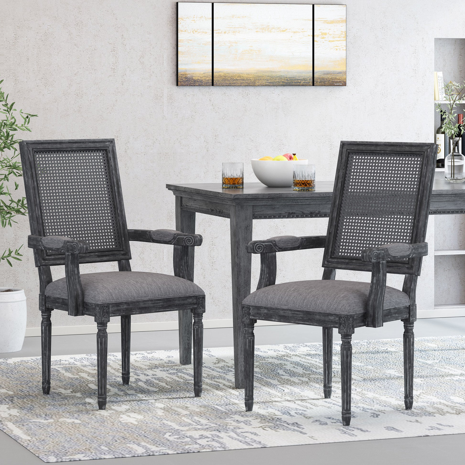 Dining Chair Grey Wood