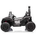 24V Two Seater Kids Ride On Utv W Parents Control,400W Super Power,Four Wheel Suspension,Led Light With Rear Searchlight,Bluetooth,Mp3,Music,Rear Storage Space,Speeds 3.73 4.97Mph For Kids Aged 3 . Black 50 99 Lbs Polypropylene