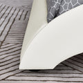 Queen Bed Frame Modern Faux Leather Upholstered Platform Bed Frame With And Headboard Wave Like Curve Low Profile Bed Frame,Wood Slats Support,Easy Assembly,White Queen White Pu