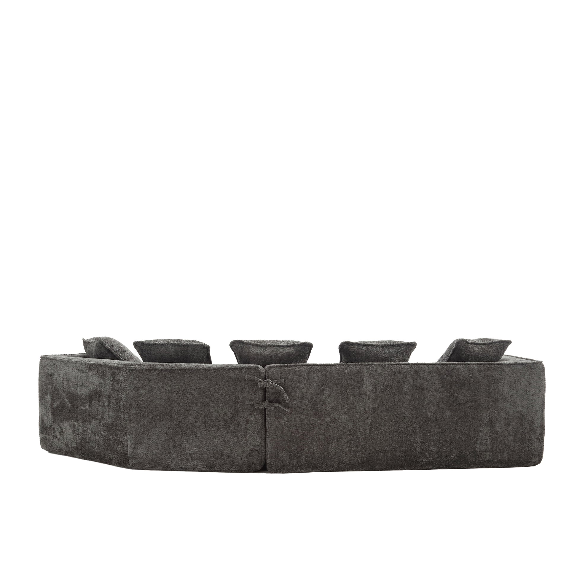 Coolmore Boucle Sofa 3 Seater For Living Room Oversized Comfy Sofa Unique Double Seat And Corner Construction For Apartment, Office Left Hand Facing Gray Gray Primary Living Space Foam Boucle 3 Seat