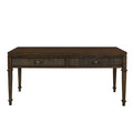 Fluted 2 Drawer Coffee Table Brown Mdf