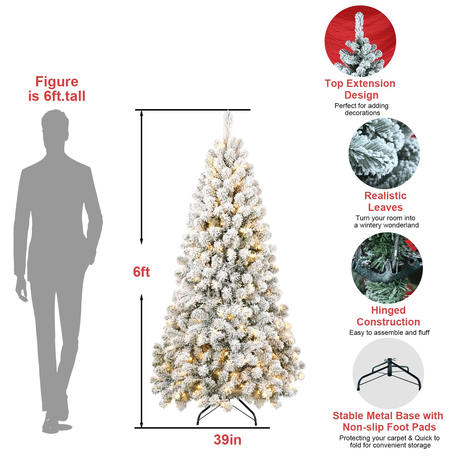 7Ft Pvc Memory Wire Christmas Tree With Light Green,White Polyethylene