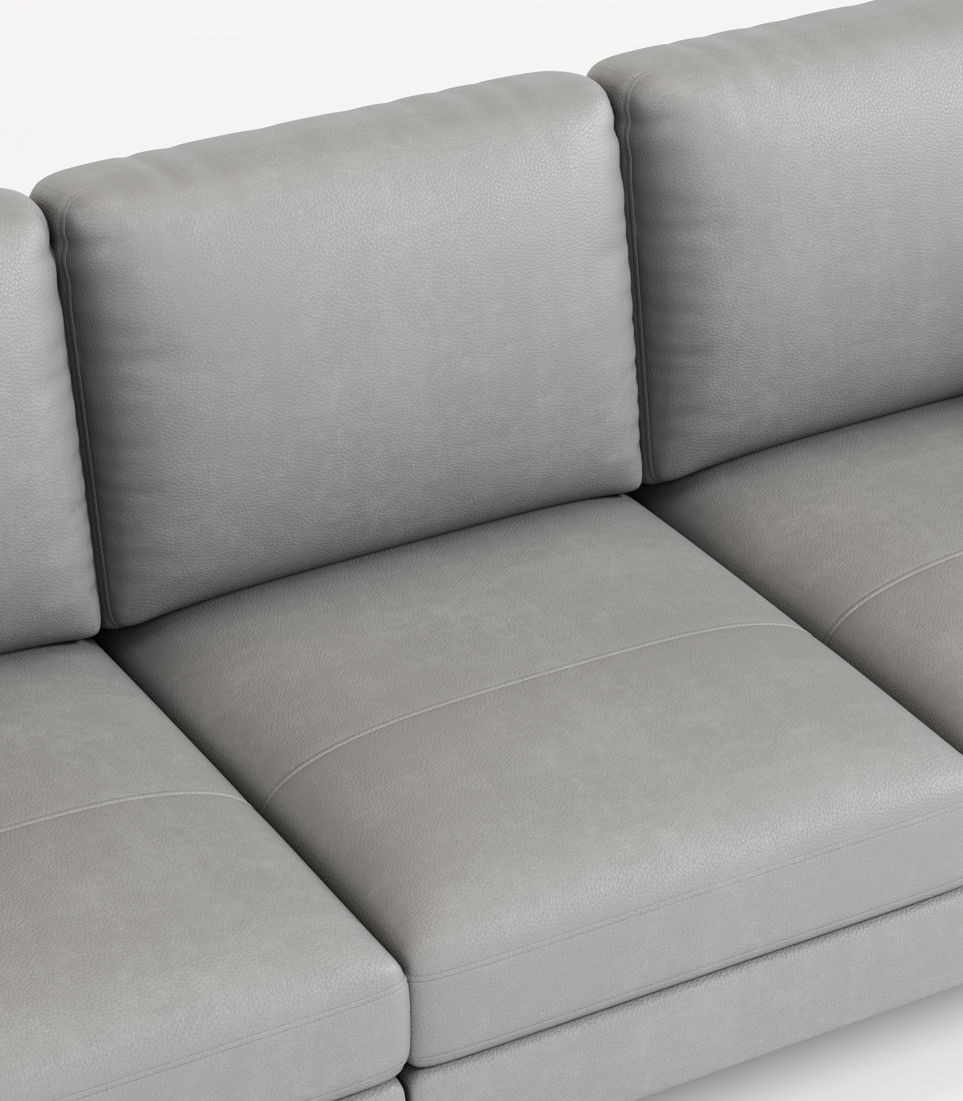 77" Gray Luxury Genuine Leather Match Contemporary Sofa With Usb And Type C Charger,3 Seats Comfy Coach For Living Room Home Office Gray Wood Primary Living Space American Design Foam Genuine Leather 3 Seat