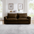 Modern Sofa 2 Seater Corduroy Fabric Sofa With Armrests For Apartment Living Room, Brown Brown Corduroy 2 Seat