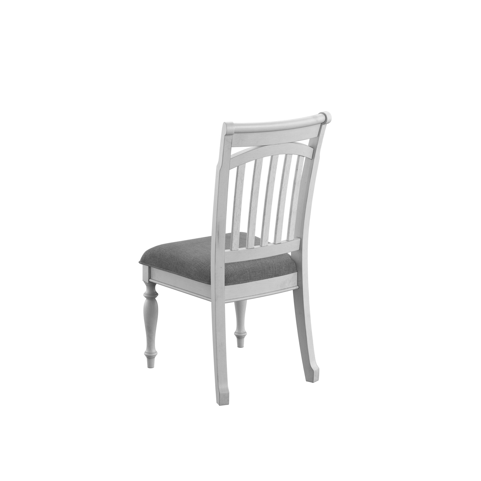 Mariano Gray Slat Back Dining Chairs, Set Of 2 Gray Solid Wood