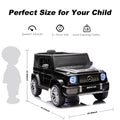 Licensed Mercedes Benz G63 Kids Ride On Car, 12V Electric Vehicle With Remote Control, Double Open Doors, Music, Bluetooth, Wheels Suspension, Battery Powered For Children Boy Girl Black Black Polyethylene