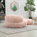 Coolmore Bean Bag Chair, Floor Sofa With Handle,Accent Sofa Chair With Ottoman For Gaming Reading Relaxing Pink Pink Foam Plush