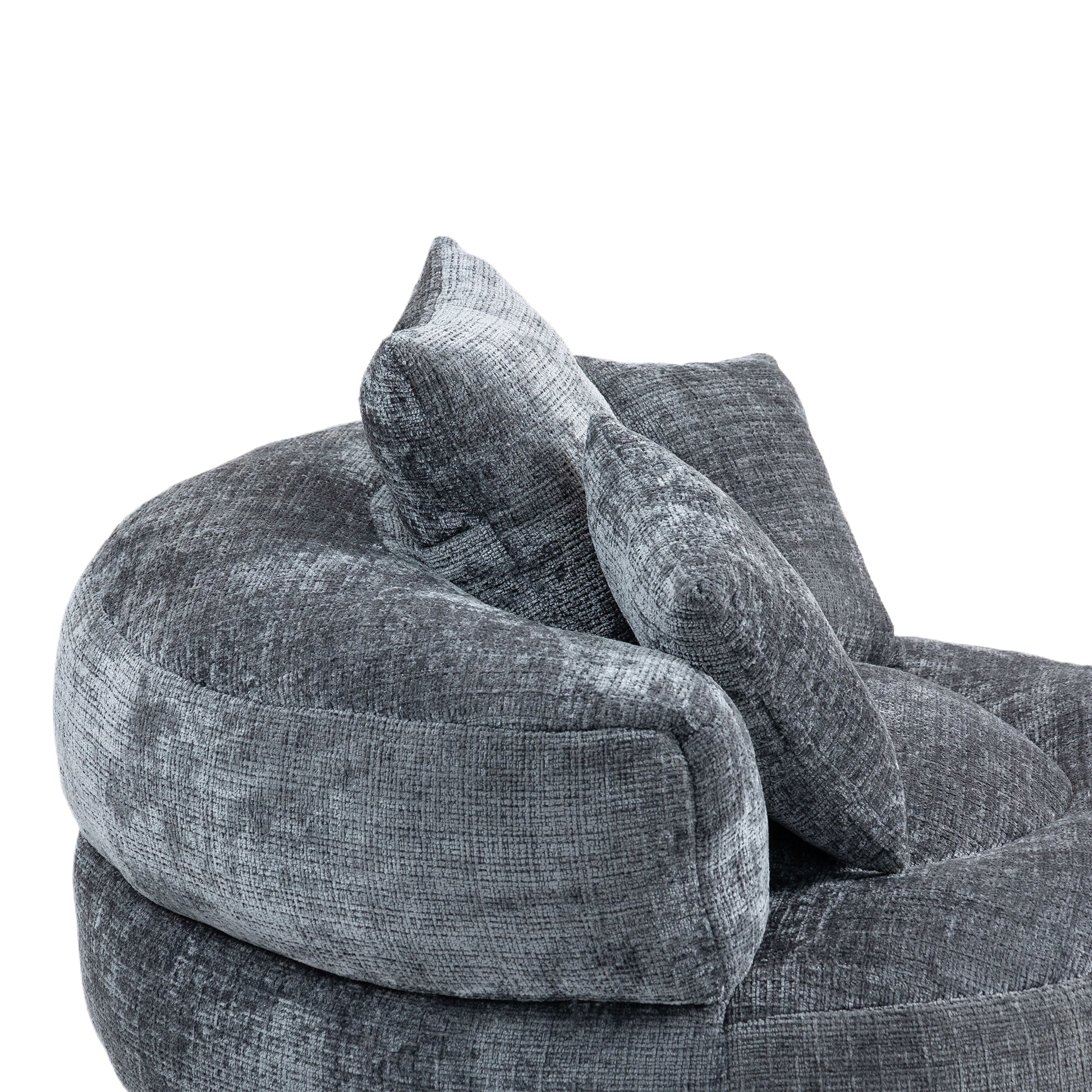 Coolmore Lazy Sofa Durable Comfort Lounger High Back Bean Bag Chair Couch With Three Pillows For Adults And Kids, Indoor & Outdoor, Single Gaming Sofa Chair For Bedroom,Office Gray Chenille Gray Foam Chenille 1 Seat