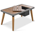 K&K 6 Piece Rope Patio Furniture Set, Outdoor Furniture With Acacia Wood Cool Bar Table With Ice Bucketdeep Seat Patio Conversation Set With Two Stools For Backyard Porch Balcony Grey Yes Complete Patio Set Grey Weather Resistant Frame Fade Resistant