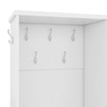 Multi Functional Hall Tree With Storage Shelves Drawers And Cabinet, Elegant Hallway Shoe Cabinet With Bench, Modern Coat Rack With Hooks For Hallway Entryways, White Soft White Particle Board Mdf