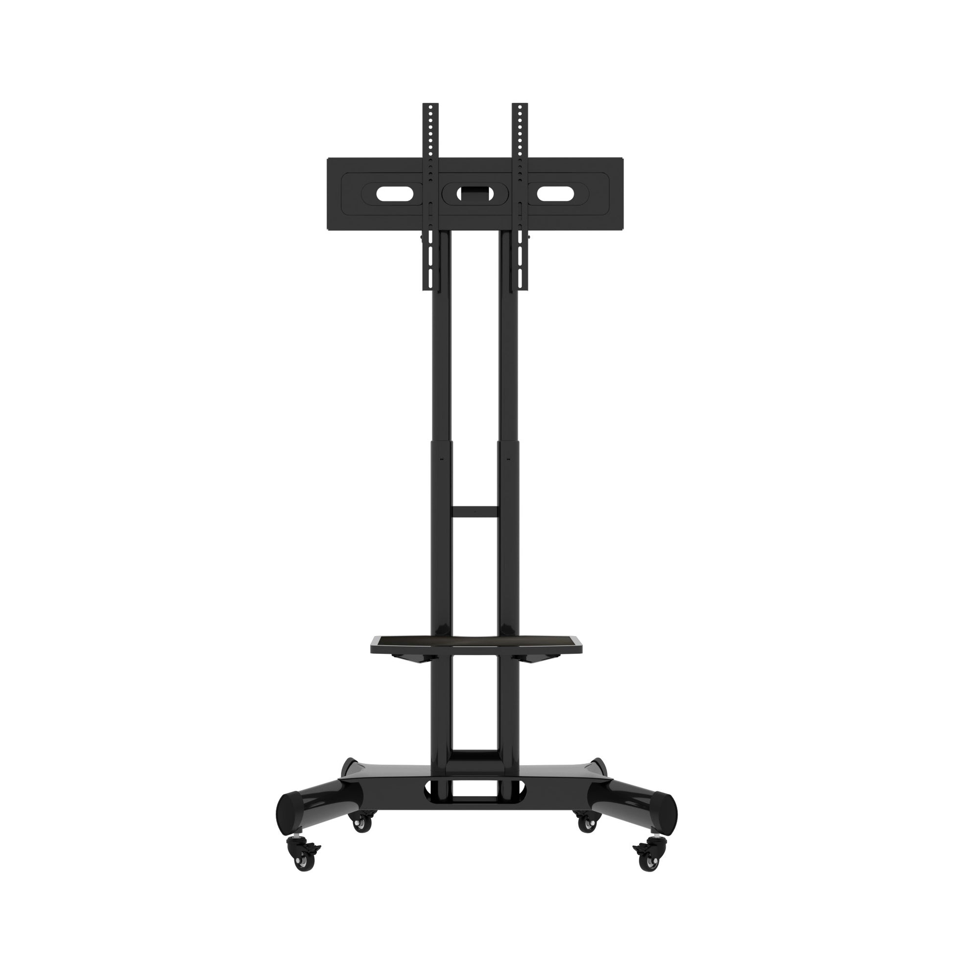 Fanco Universal Swivel Tv Stand For 32 80 Inch Tvs, Height Adjustable Table Top Tv Stand Mount With Tilt, Max Vesa 600X400Mm Black Black Primary Living Space 70 79 Inches Iron