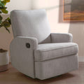 Tucker Swivel Recliner In Grey Grey Fabric