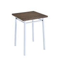 Oak And Chrome Square Bar Table Oak Primary Living Space Contemporary Rectangular Wood Metal