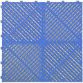 Racedeck Free Flow Open Rib Self Draining Design, Durable Copolymer Plastic Interlocking Modular Garage Flooring Tile 40 Pack , Blue Blue Abs Pc