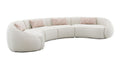 Sahara Sectional Sofa W 3 Pillows, Beige Boucle Lv03010 Beige Plywood 4 Seat