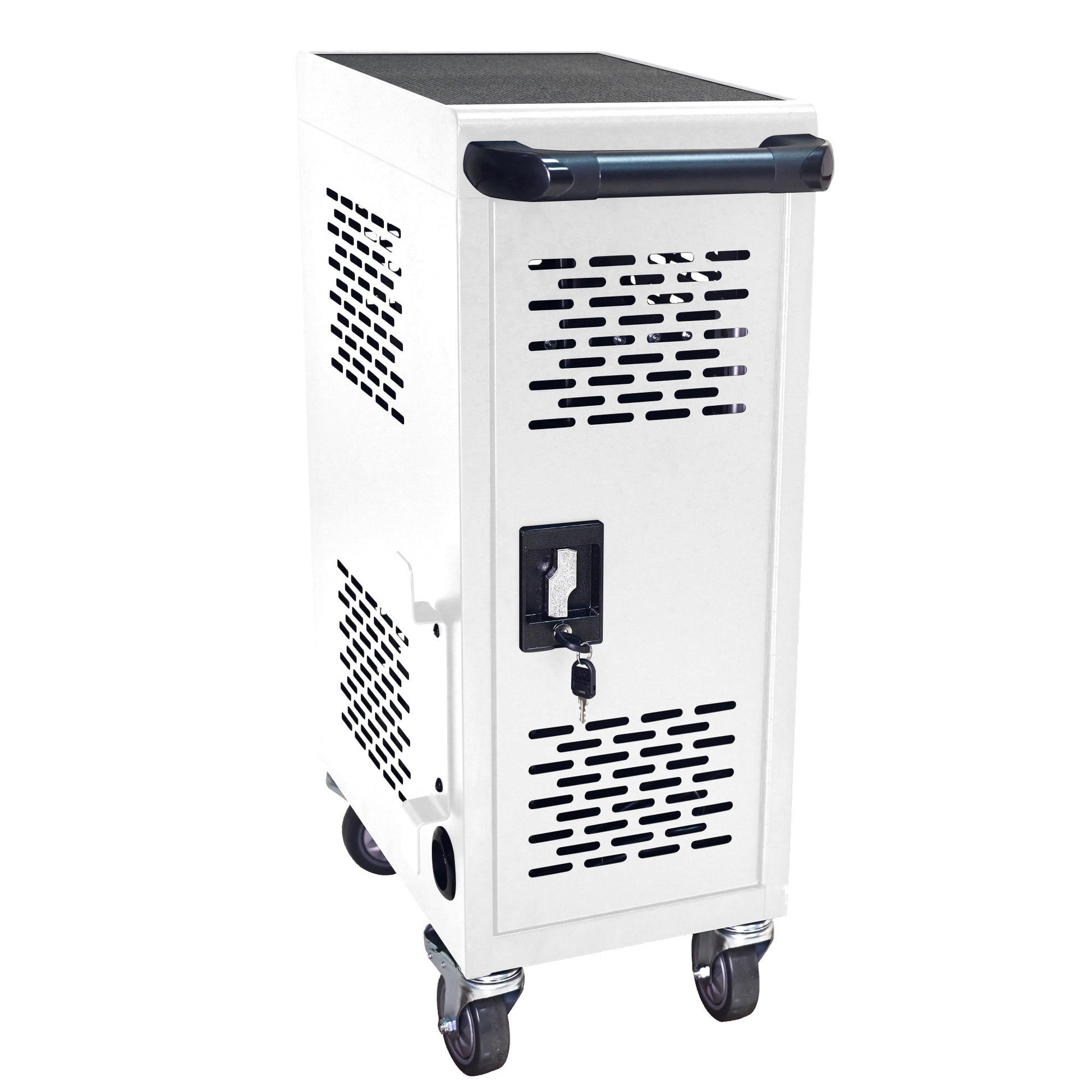 16 Compartment Removable Locking Charging Cabinet For Laptop, Chromebook White White Steel