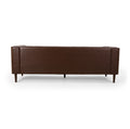 3 Seater Sofa Dark Brown Pu