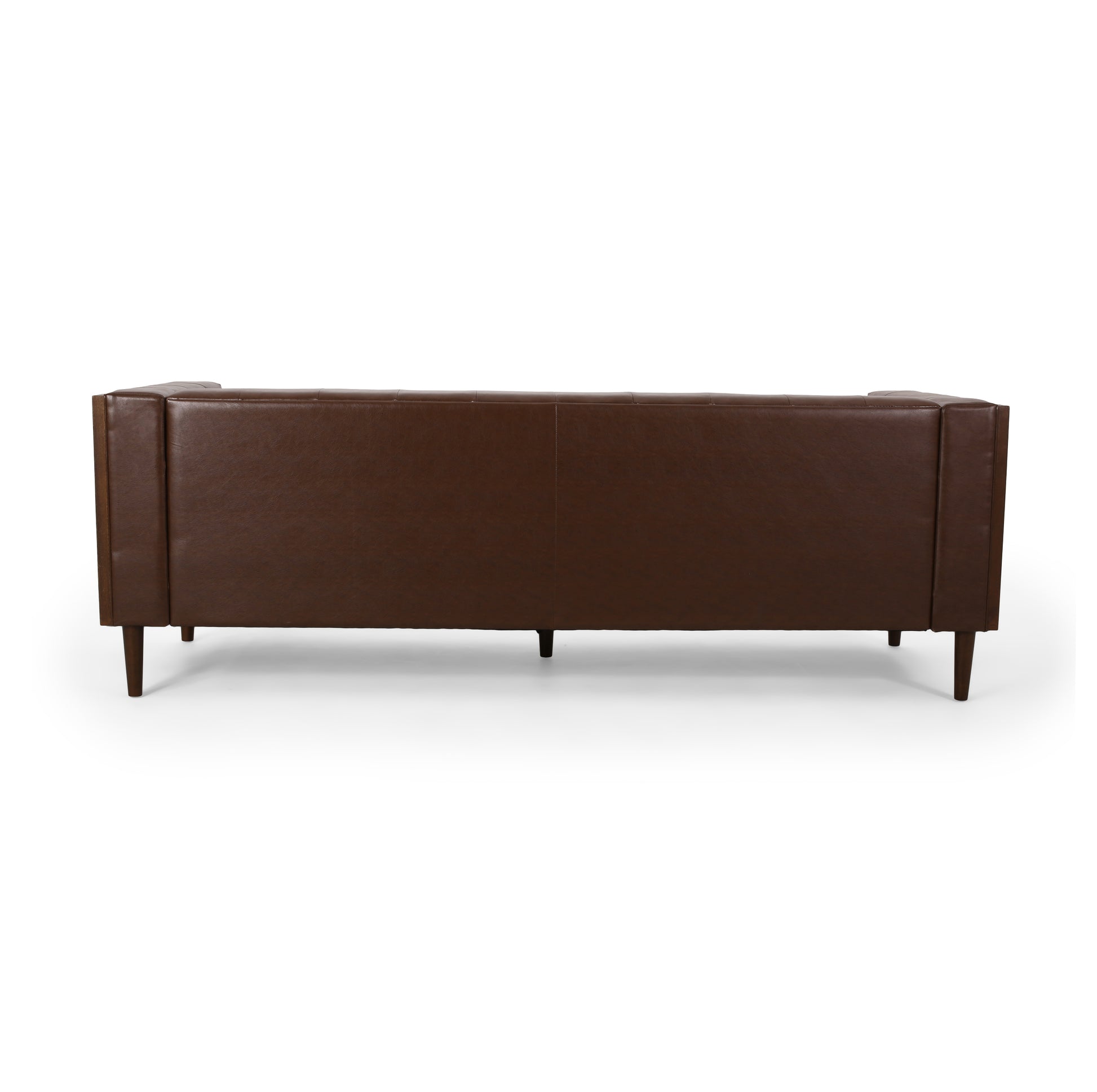 3 Seater Sofa Dark Brown Pu